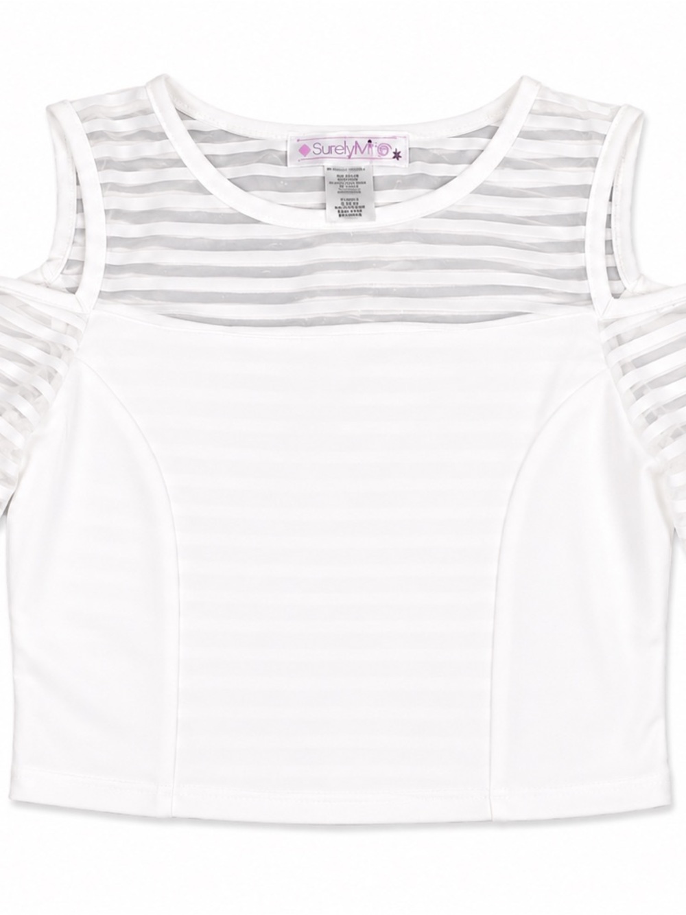 Surely Mine Crop It Out Cut-Out Set – White Two-Piece Skirt Set - Picture 3 of 6